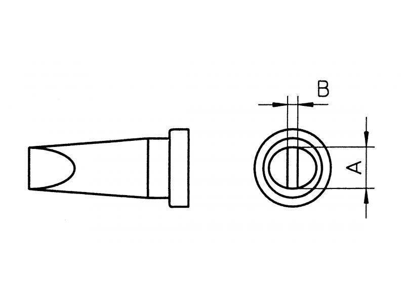 Weller Lötspitze LT B Meisselform 2.4 mm Ersatzspitze