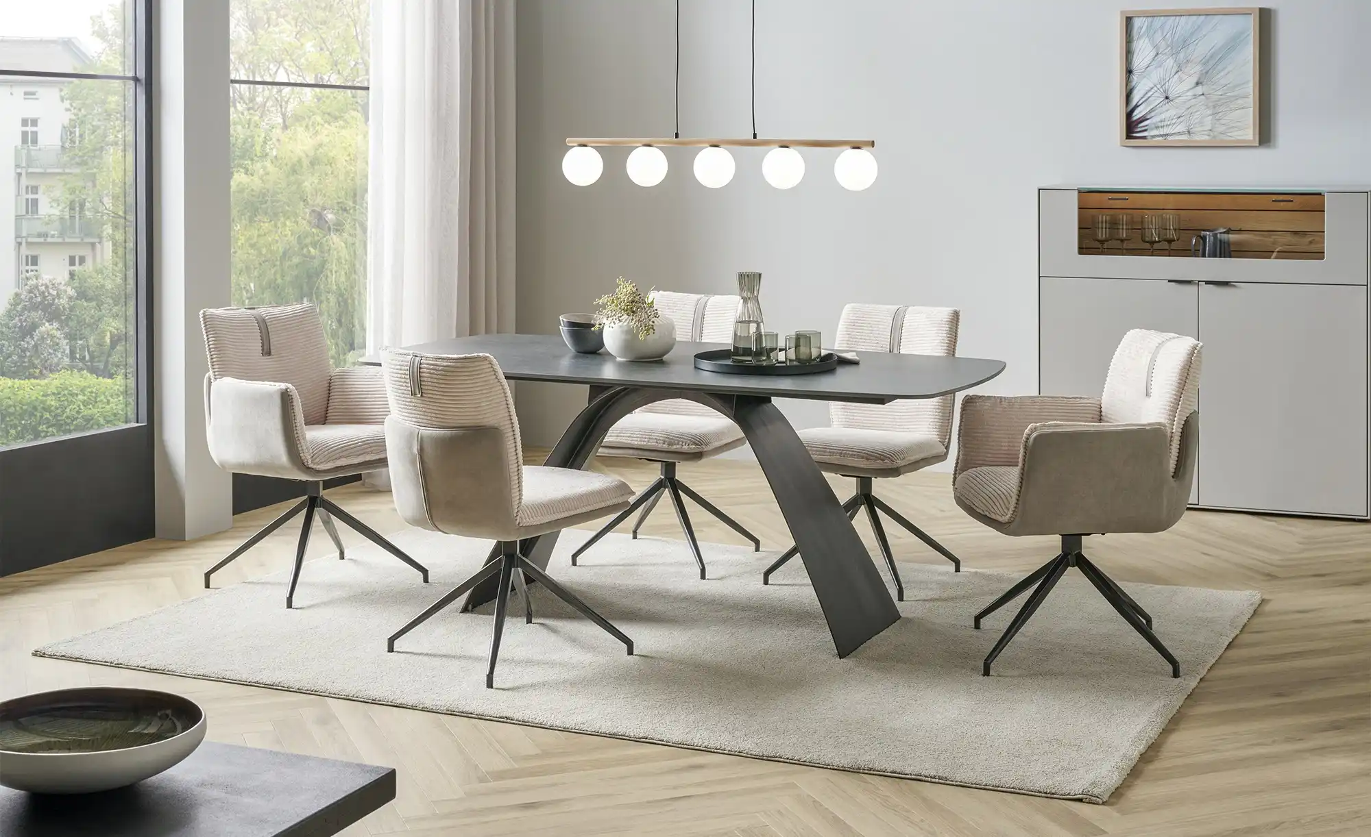 uno Keramiktisch mit Design-Gestell Giovanni