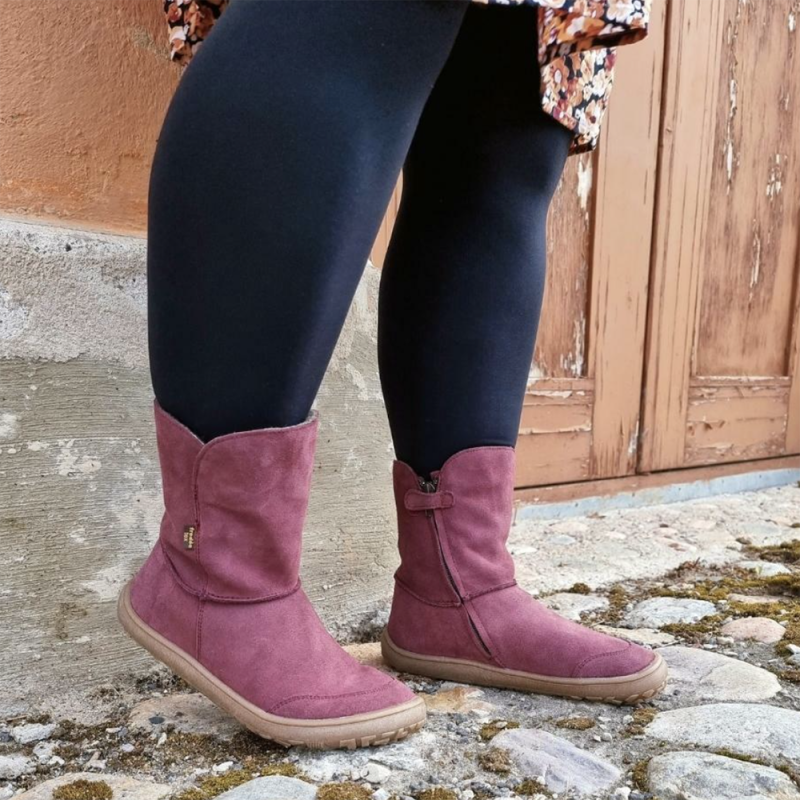 Froddo Froddo Barefoot Tex Suede Fourrées Bordeaux