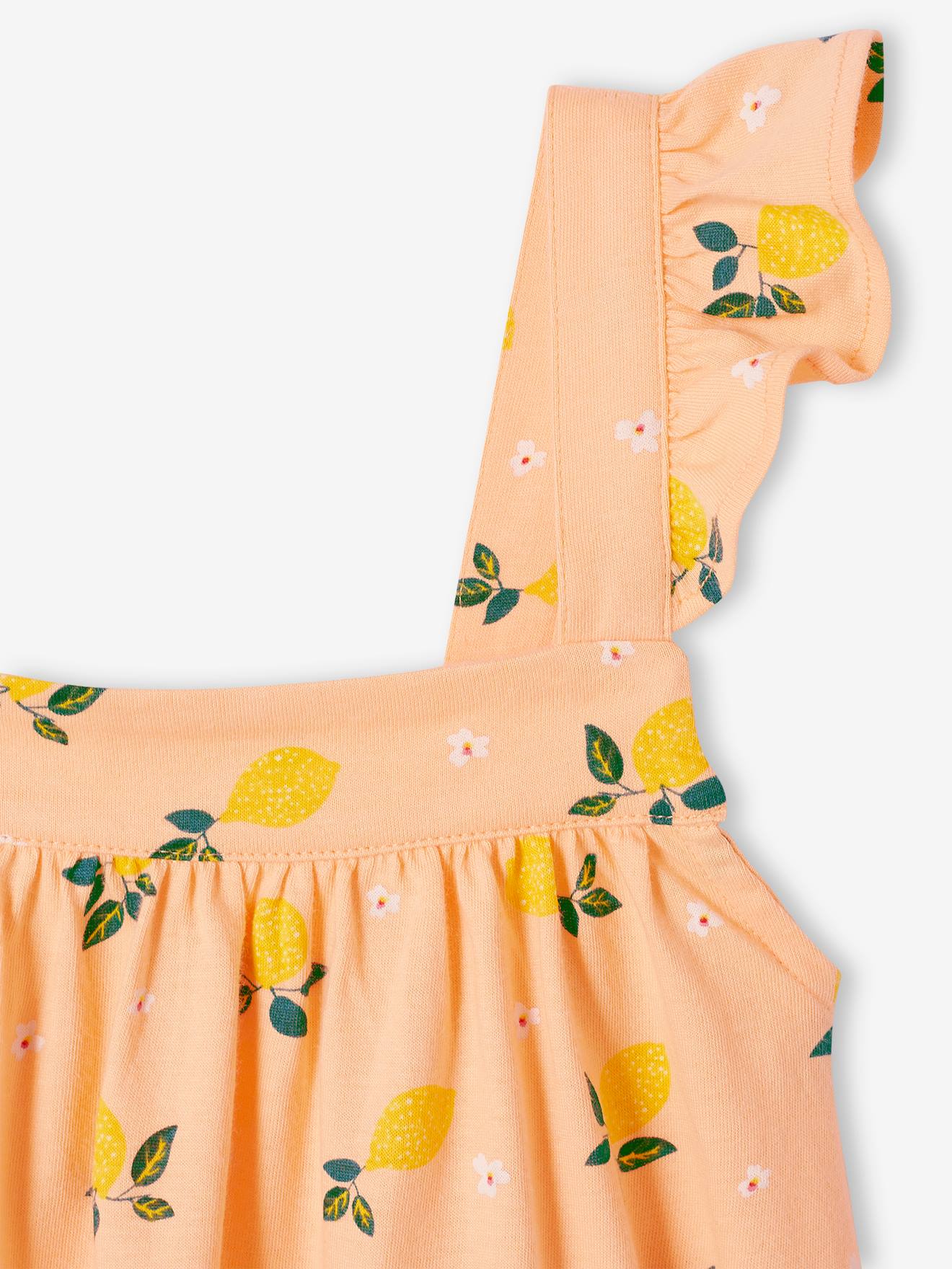 Vestido cor de damasco com alças para meninas, maquiagem