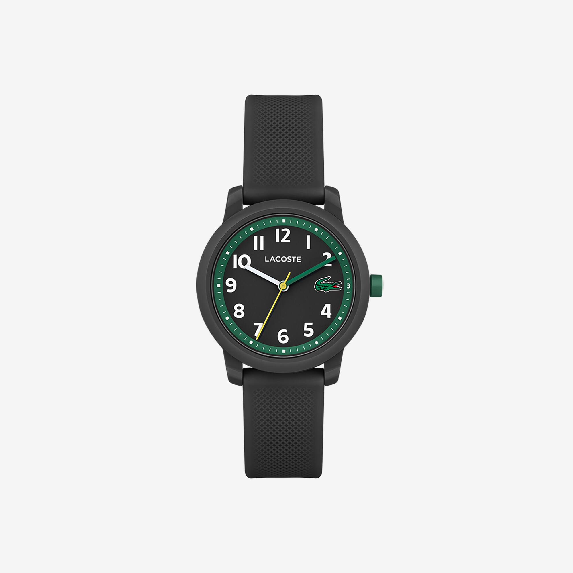 LACOSTE 12.12 Kinderuhr mit schwarzem Silikonband Uhren - Weiss - Lacoste - Kinder
