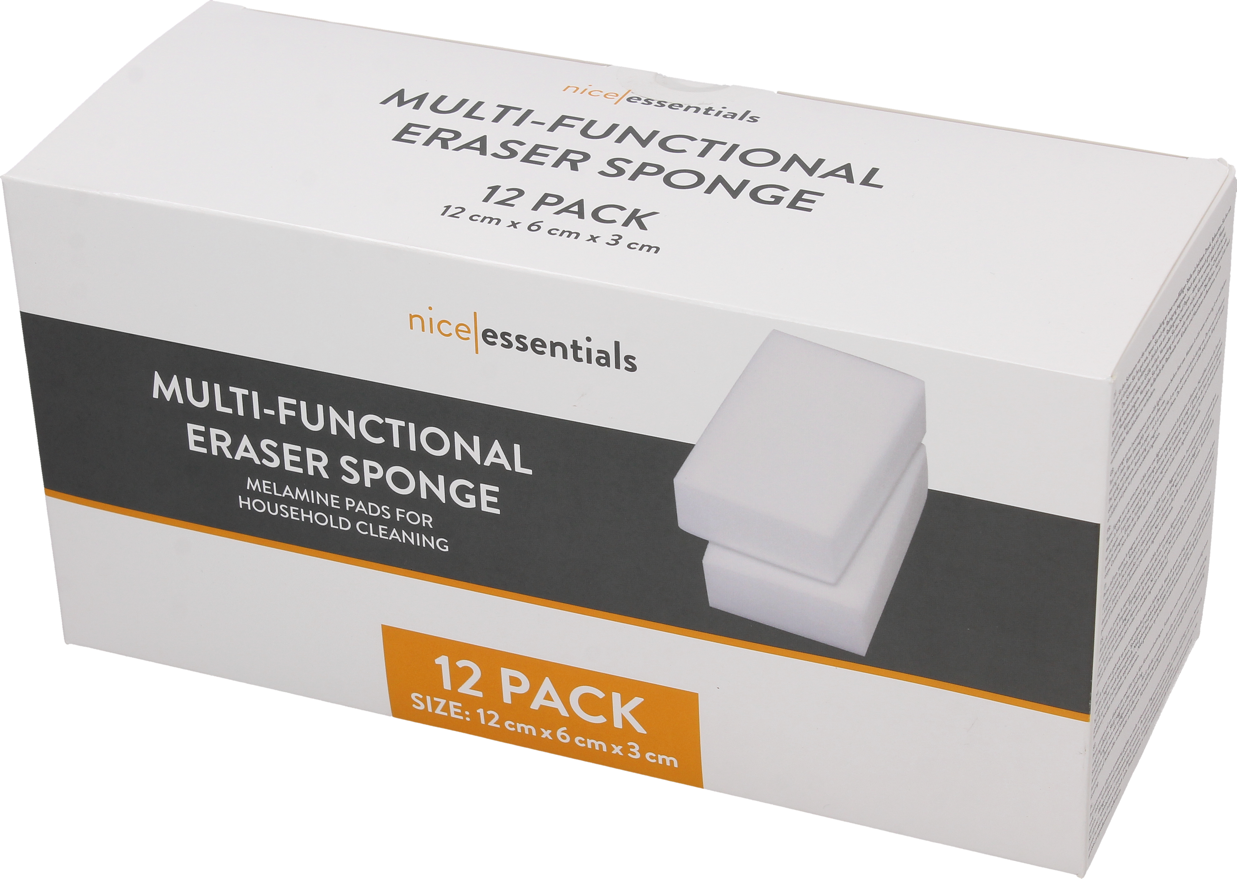 nice essentials  Melamin Schmutzradierer Set, 12 Stk    Multifunktionale Reinigungsschwämme für hartnäckigen Schmutz
