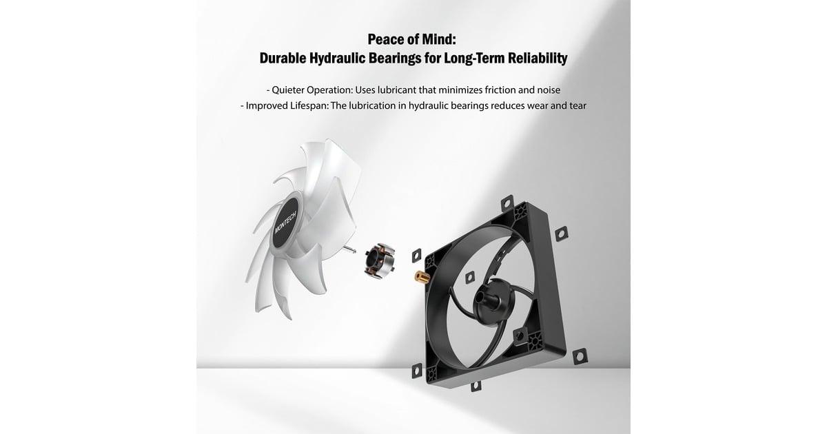 MontechGF120 ARGB PWM 3 in 1 Pack case fans  (Zwart, 3 stuks, 120 x 120 x 25 mm)