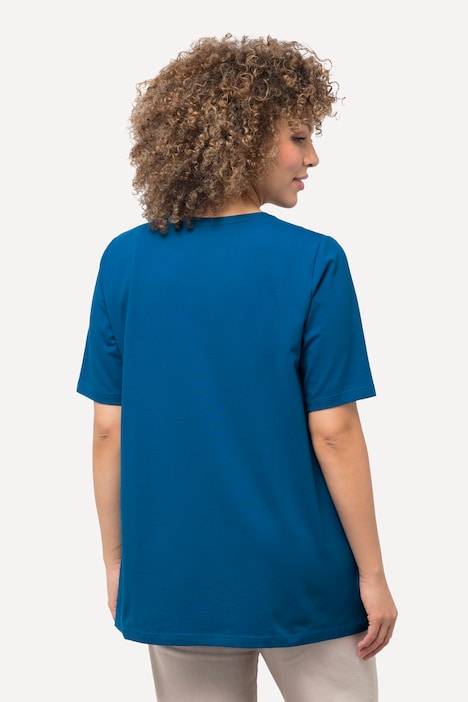 T-Shirt, A-Linie, V-Ausschnitt, Halbarm