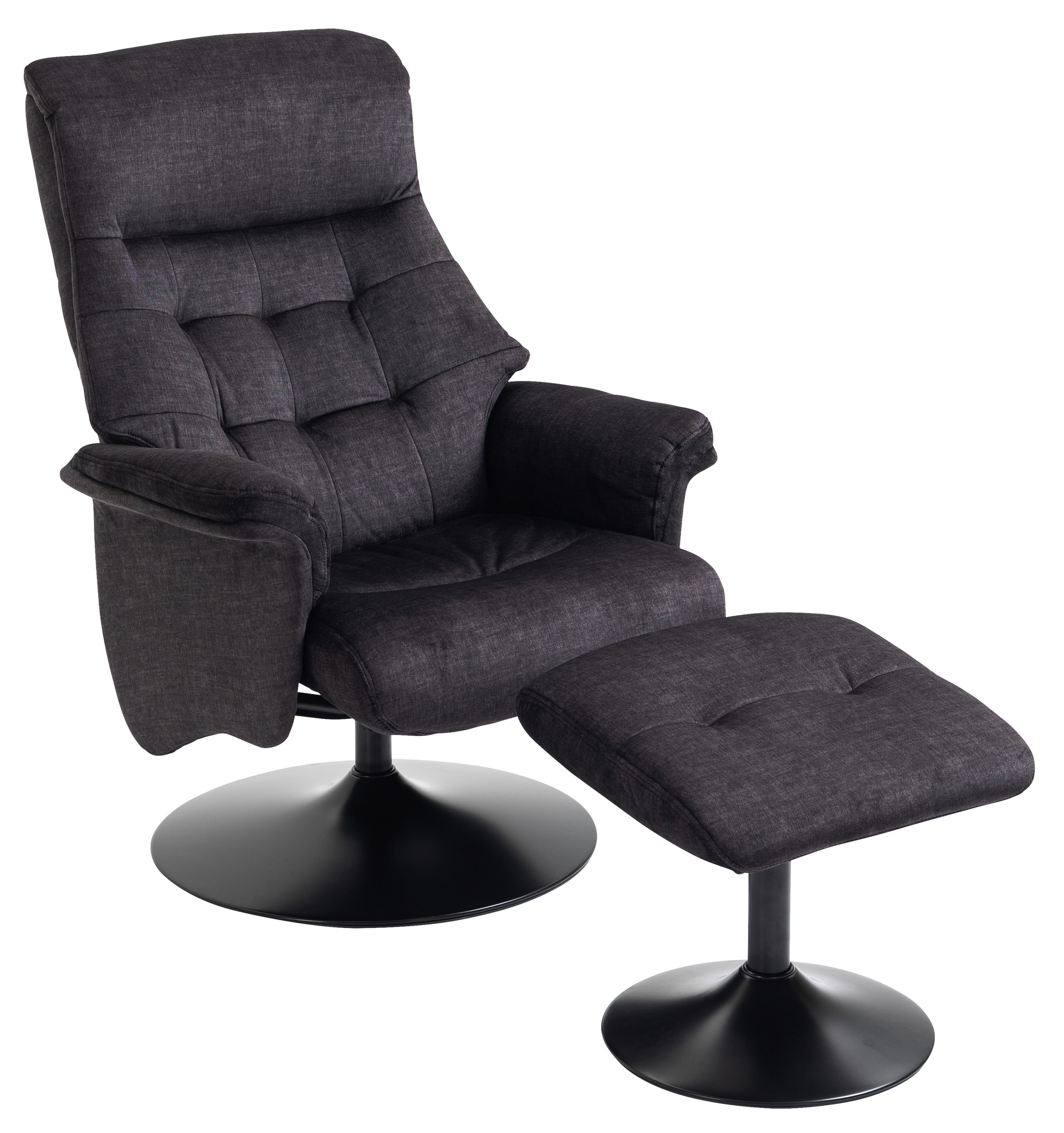 Relaxsessel IDA 2er Set grau-charcoal