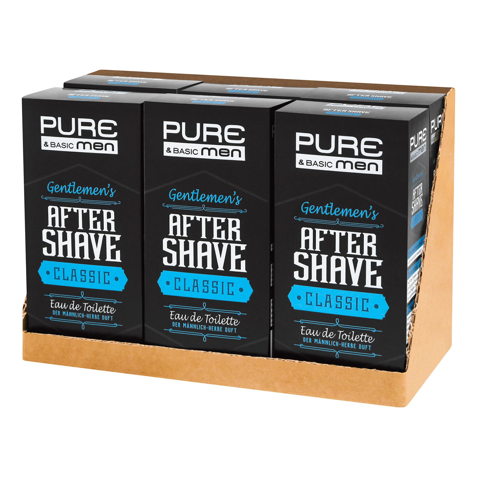 Pure & Basic Aftershave Classic 100 ml, 6er Pack