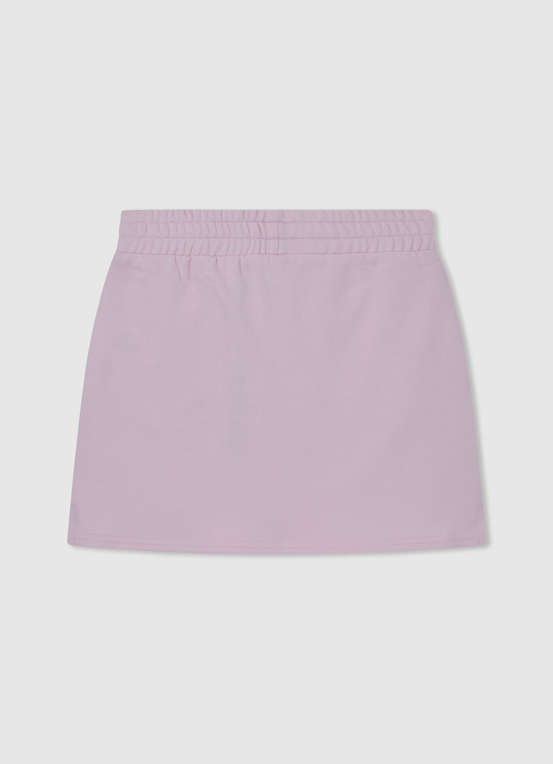 Minissaia com cós elástico - rosa claro