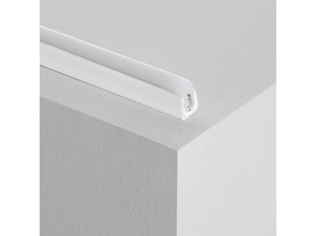Profilé PVC 1m pour Gaine Néon LED Flexible 11W/m 220V AC 60 LED/m Semi-circulaire 180° IP67 coupe tous les 100 cm 1 m