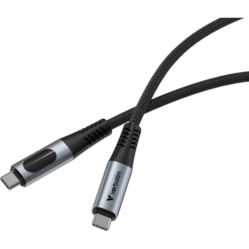 Verbatim 31849 câble USB USB4 Gen 2x2 1,2 m USB C 40 Gbit/s 240 W Noir