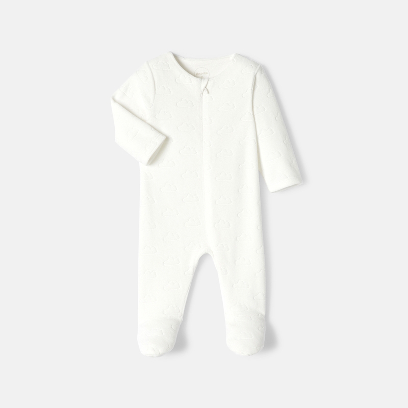 Pyjama en velours blanc naissance Absorba