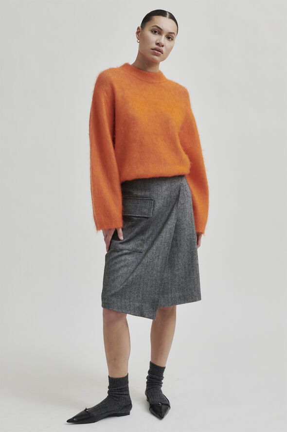 Second Female Waleria Wool Skirt Black