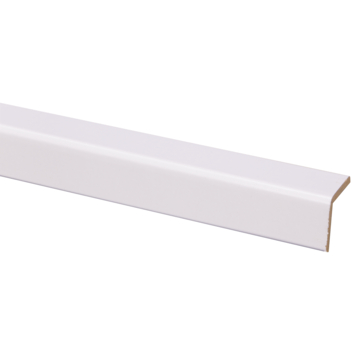 Hoeklat MDF zelfklevend 27x27 mm lengte 260 cm gegrond
