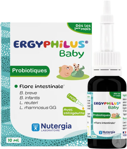 Nutergia Ergyphilus Baby Probiotic Flacon Avec Stilligoutte 10ml
