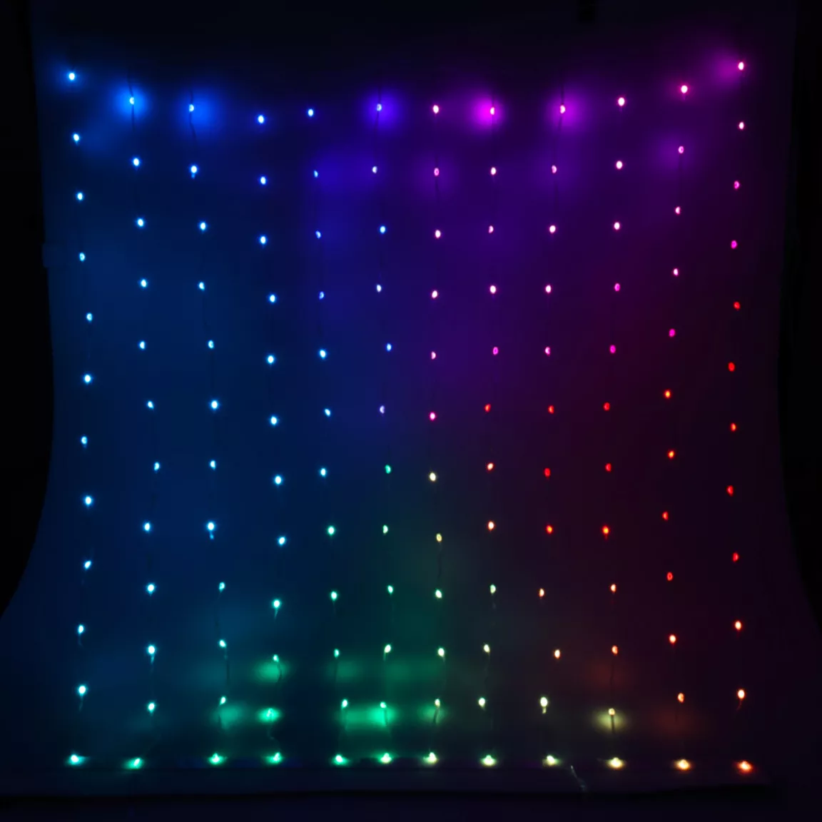 Rideau lumineux Digital H2 m L2 m 400 LED Multicolore