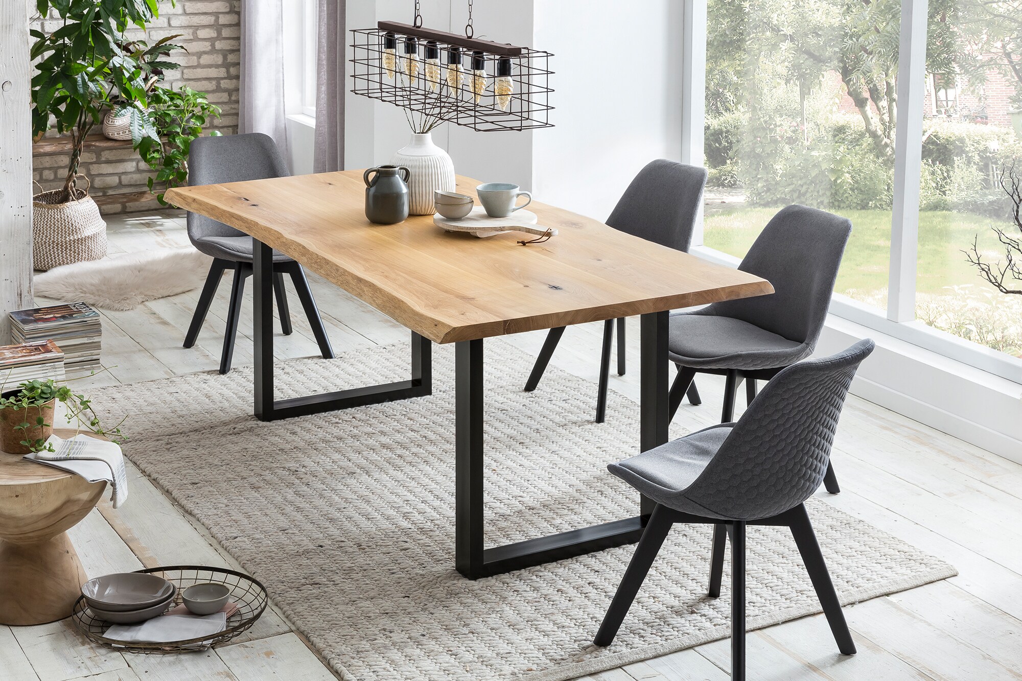 Esstisch 180x90 cm aus Eiche Esszimmertisch Küchentisch Tisch Holztisch