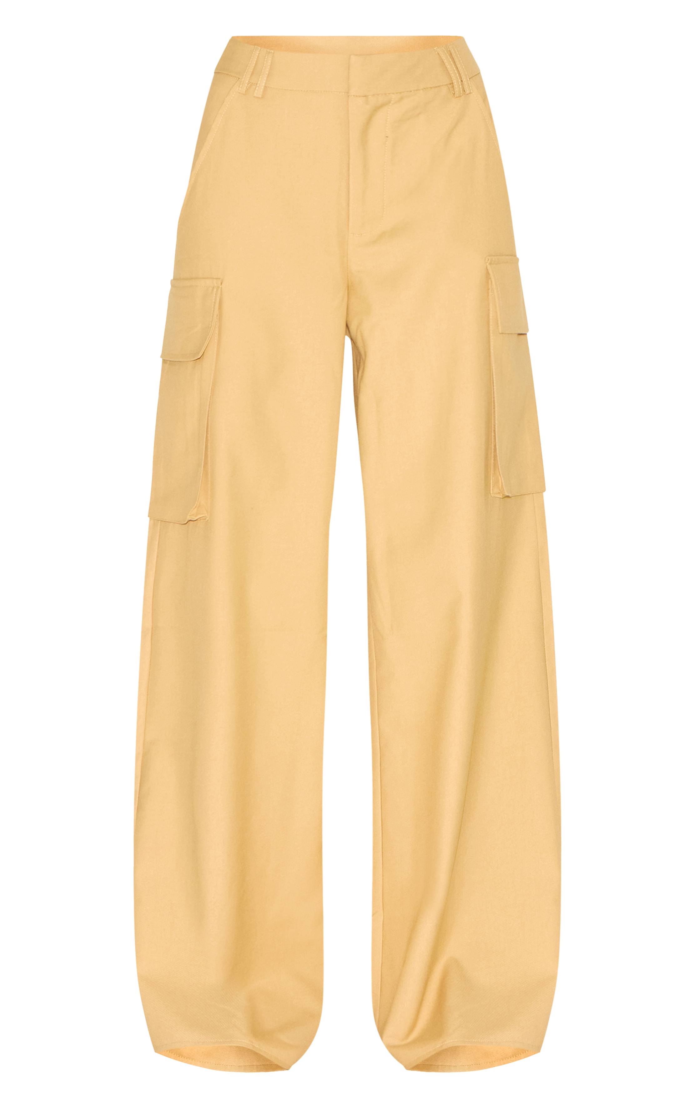 Caramel Pantalon Droit Tissé À Détail De Poches