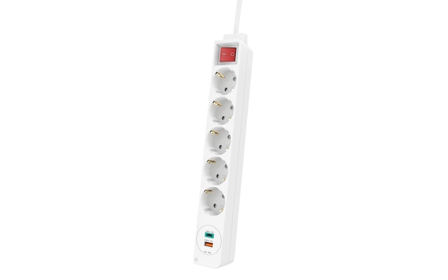 Hama Steckdosenleiste 5 fach mit USB-C / USB-A Buchse / Power Delievery / Quick Charge