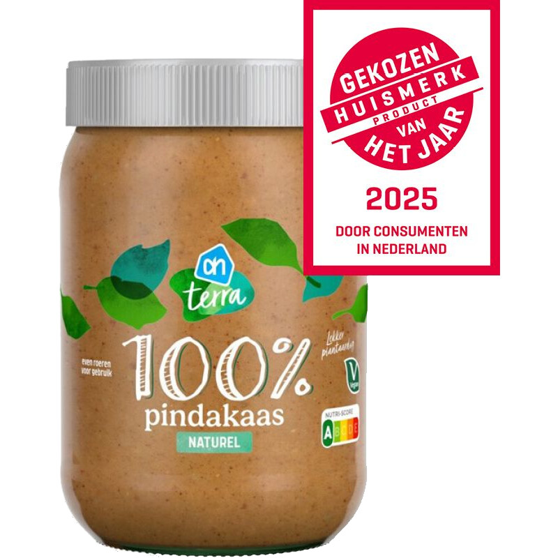 AH Terra Plantaardig 100% pindakaas naturel