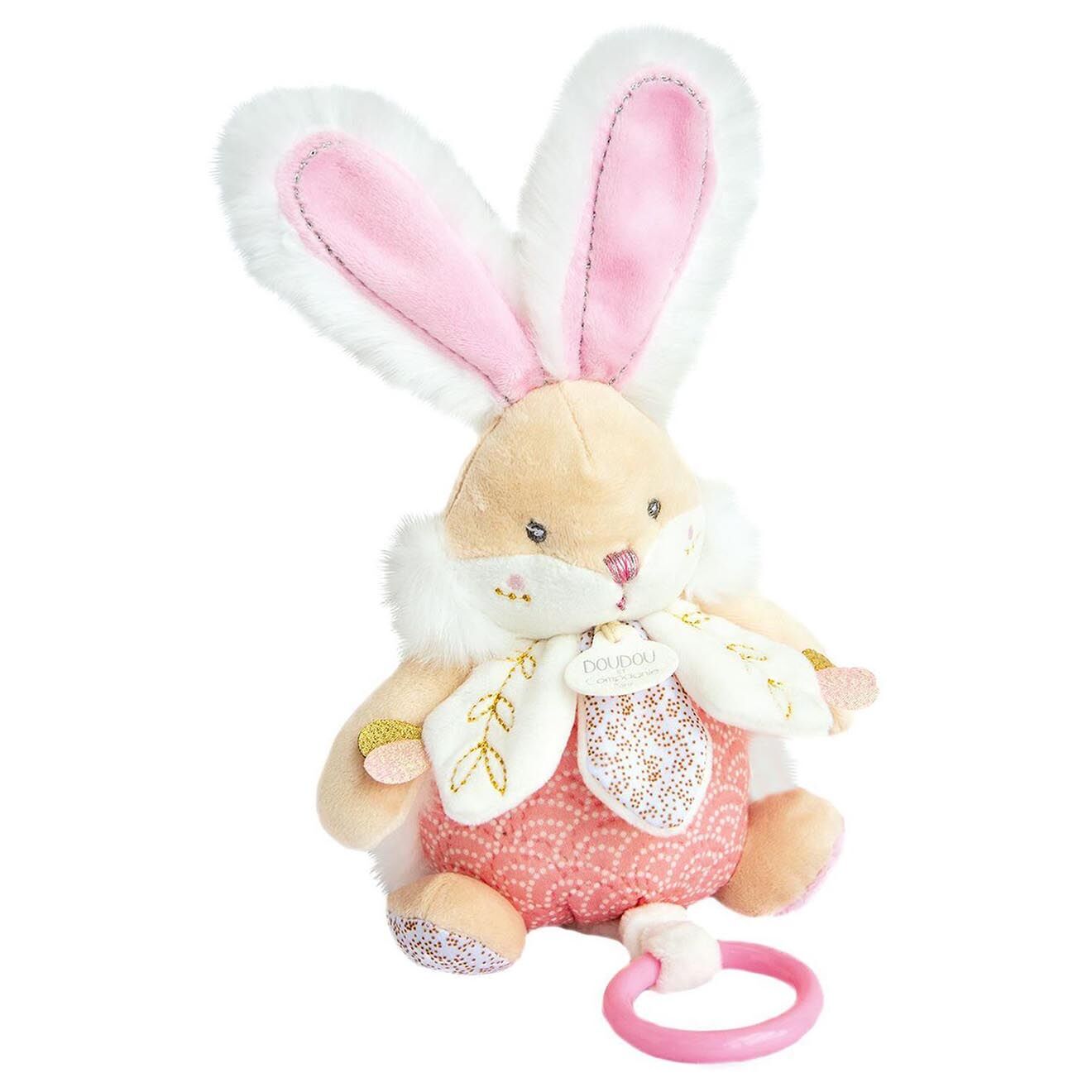 Doudou et Compagnie Boite à musique Lapin de sucre rose