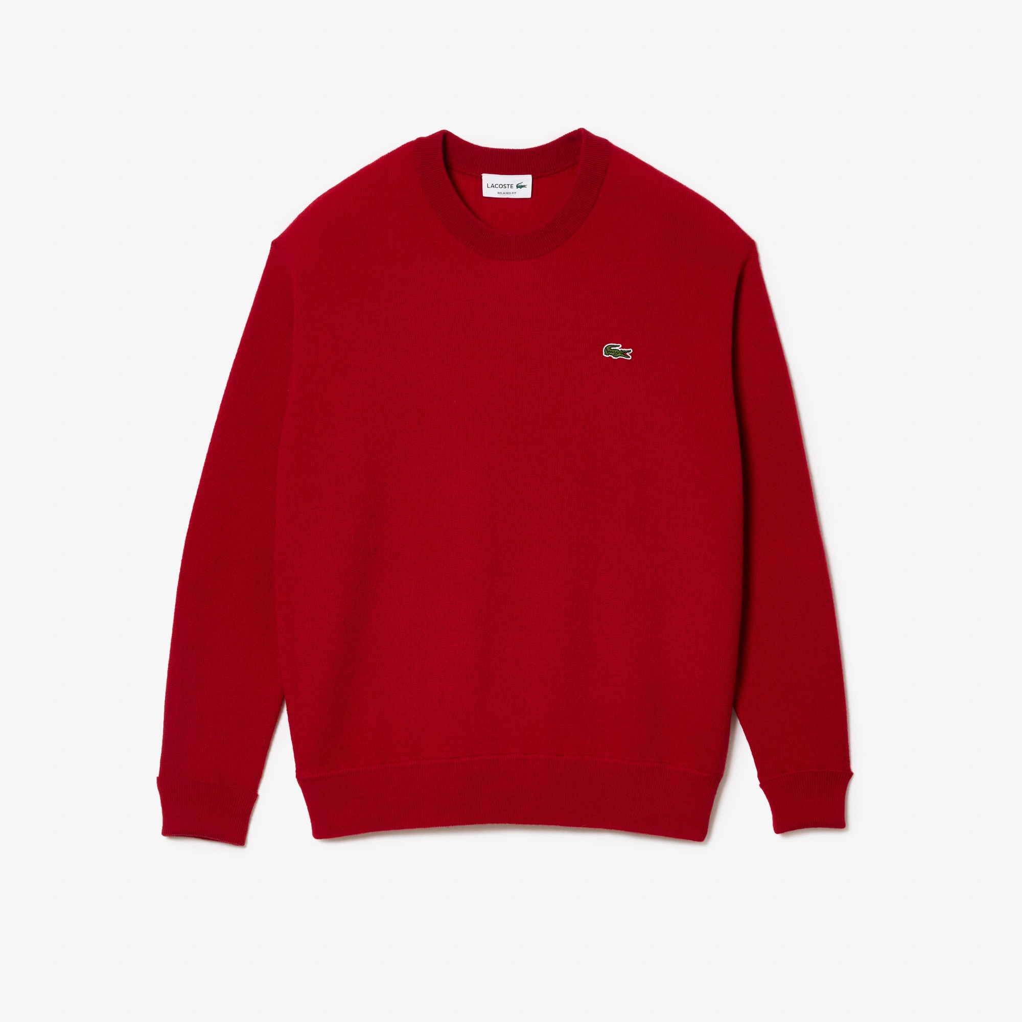 Herren LACOSTE Pullover aus Wolle mit Rundhals Pullover - Rot - Lacoste - Herren
