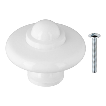Knop Lydia wit 42 mm