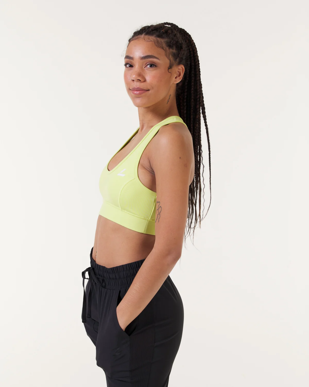 LEVITY Breeze Sports Bra Yellow Kiwi
