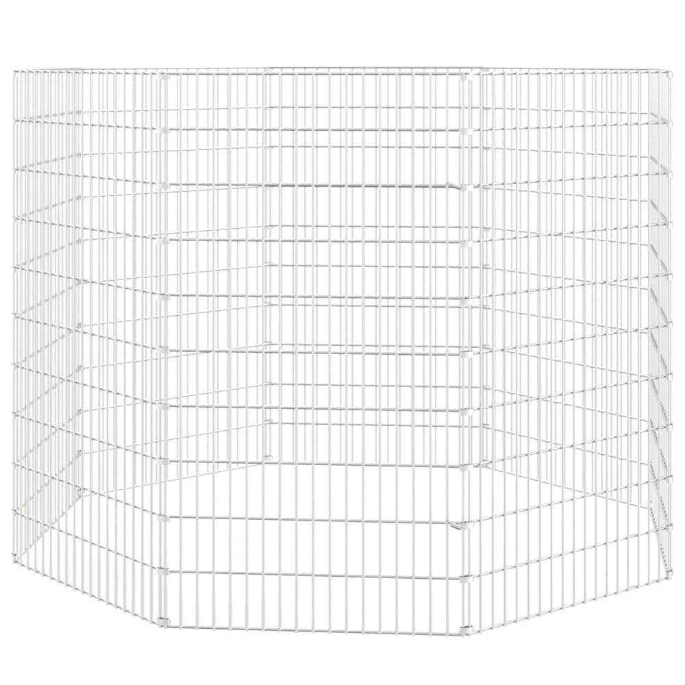 Cage à lapin 8 panneaux 54x100 cm fer galvanisé