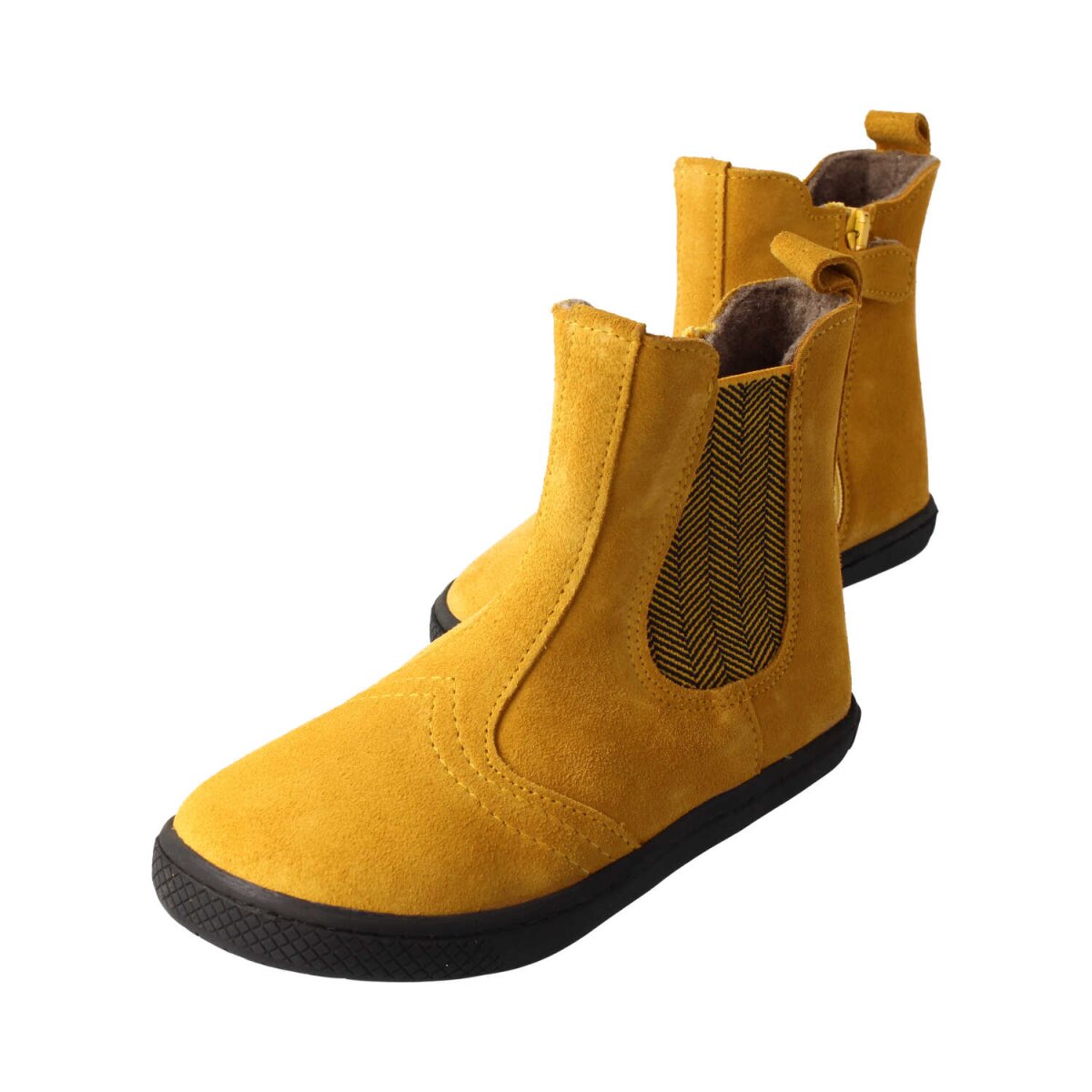 WL4201-F4 mustard CHELSEA-CITY velours fleece zipper Weite/W