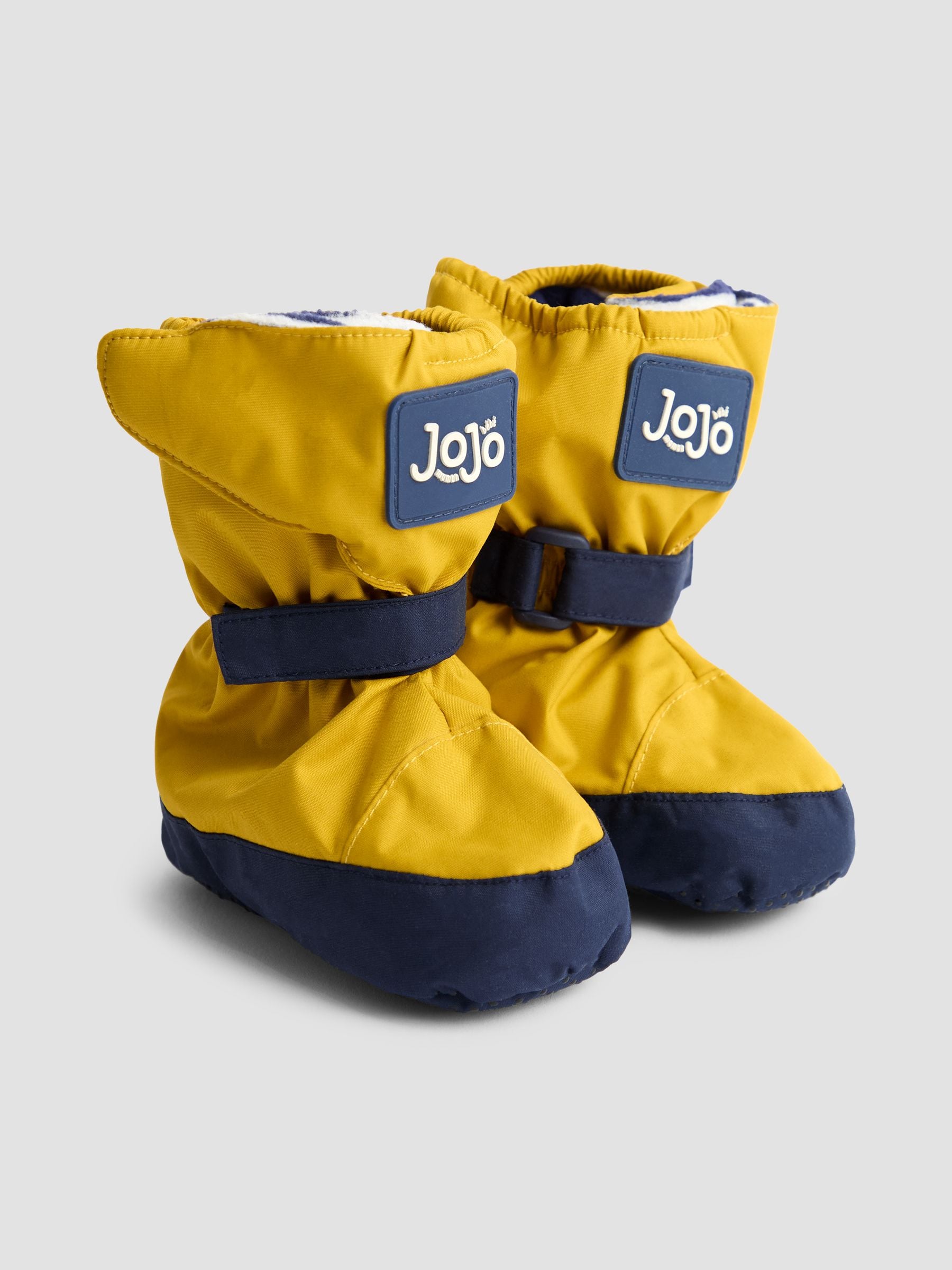 Mosterdgeel - Jojo Maman Bébé - Waterdichte babylaarsjes met fleece voering