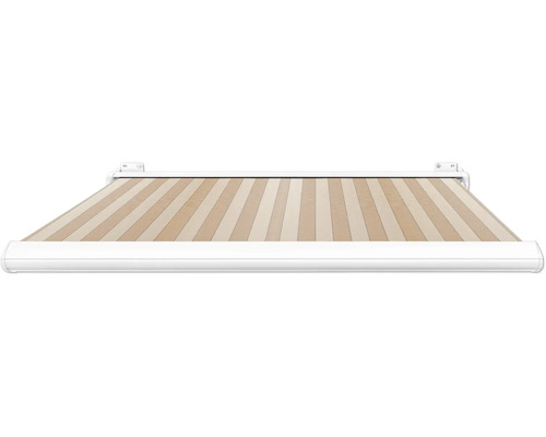 SOLUNA cassettescherm Exclusiv 2x1,5 design S2238 frame RAL 9010 zuiver wit aandrijving rechts incl. motor en wandschakelaar