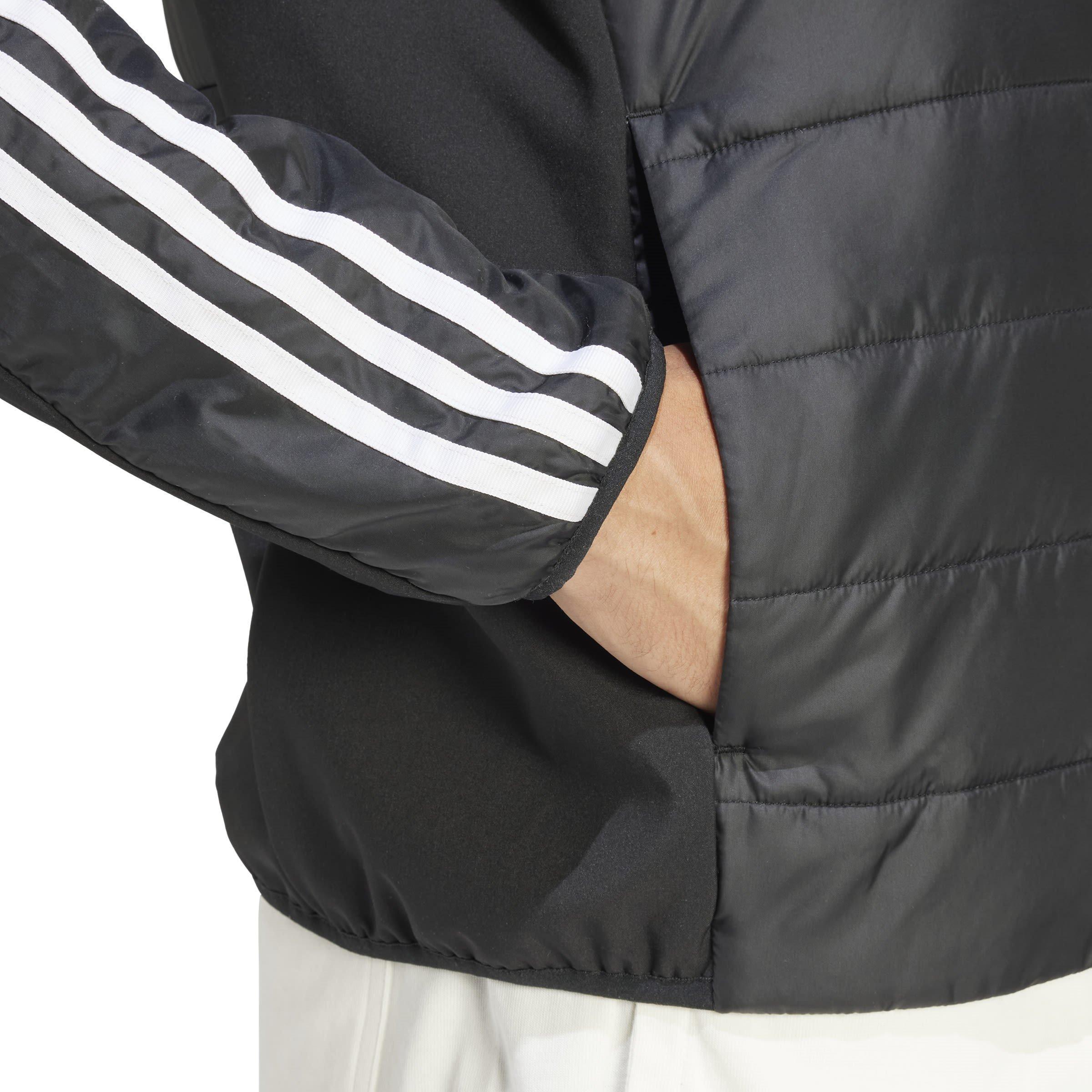 adidas Essentials 3 Stripes Insulated Hooded Hybrid Jacket