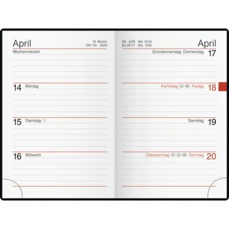 rido/idé Taschenkalender Mod.Industrie I '25 „Motivation“ | A7, Kunstleder