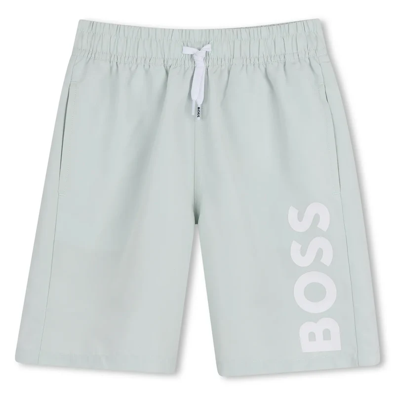 Hugo Boss Logo Zwembroek Kids Lichtgroen