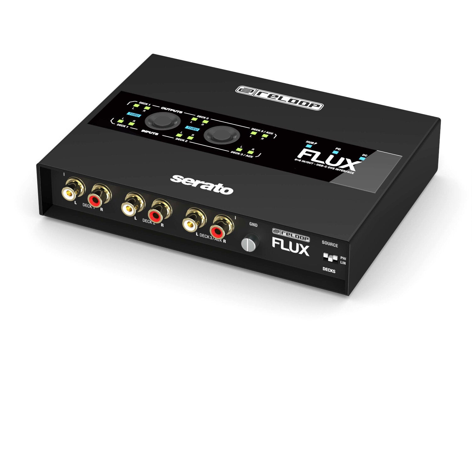 Reloop Flux USB-C DVS audio interface voor Serato DJ Pro