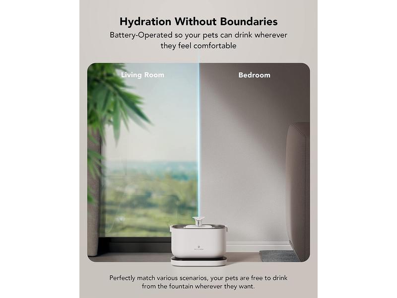 Petlibro Wasserautomat Dockstream Battery-Operated Fountain Automatischer Trinkbrunnen