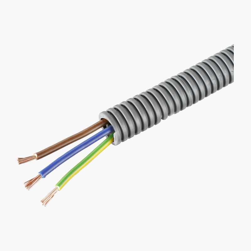Fleksislange med kabel, 3G 2,5 mm²