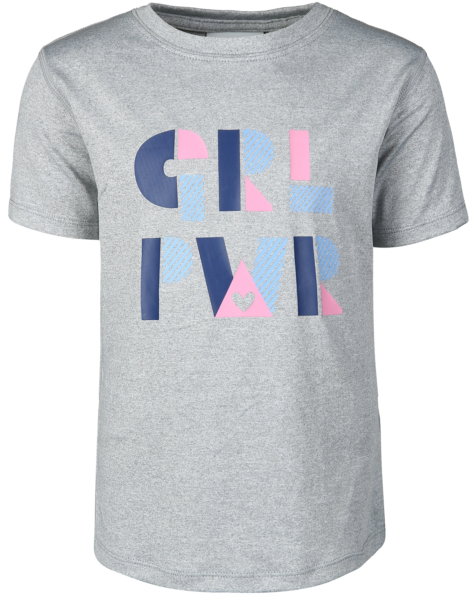 Funktions-Shirt kurzärmlig GIRL POWER in grau melange