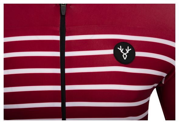 Maillot Manches Courtes LeBram Ventoux Bordeaux Coupe Ajustée