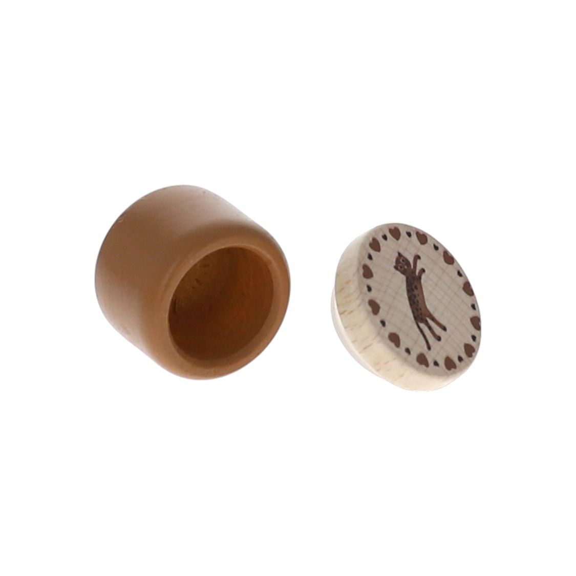 Boite à dents en bois marron - Chaton Mercredi et Patati
