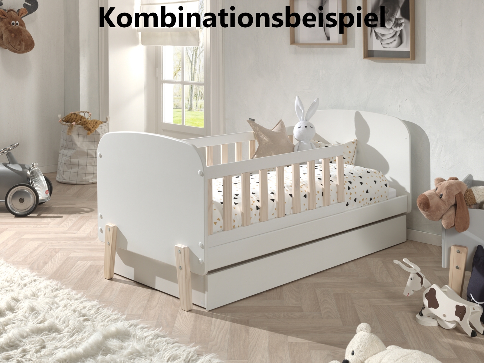 Bettschublade KIDDY - weiß - 70x140 cm