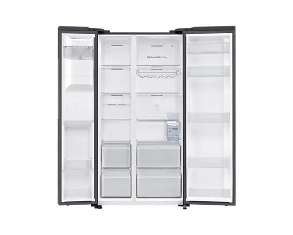 Samsung RS64DG53R3B1 - Køleskab/fryser - side-by-side med vanddispenser, isdispenser - Wi-Fi - bredde: 91.2 cm - dybde: 71.6 cm - højde: 178 cm - 635 liter - Klasse E - Black DOI