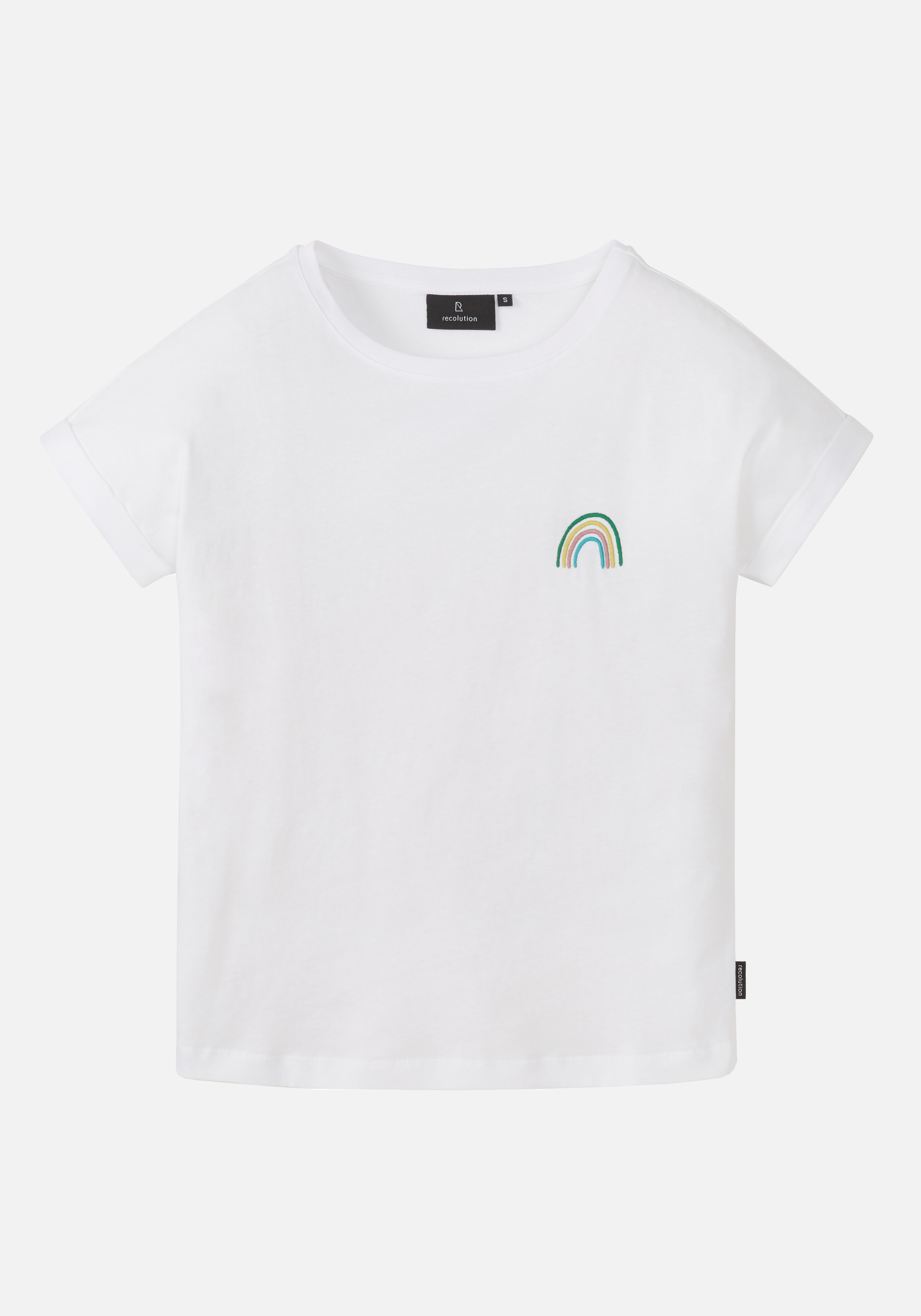 Recolution T-Shirt Cayenne Rainbow White