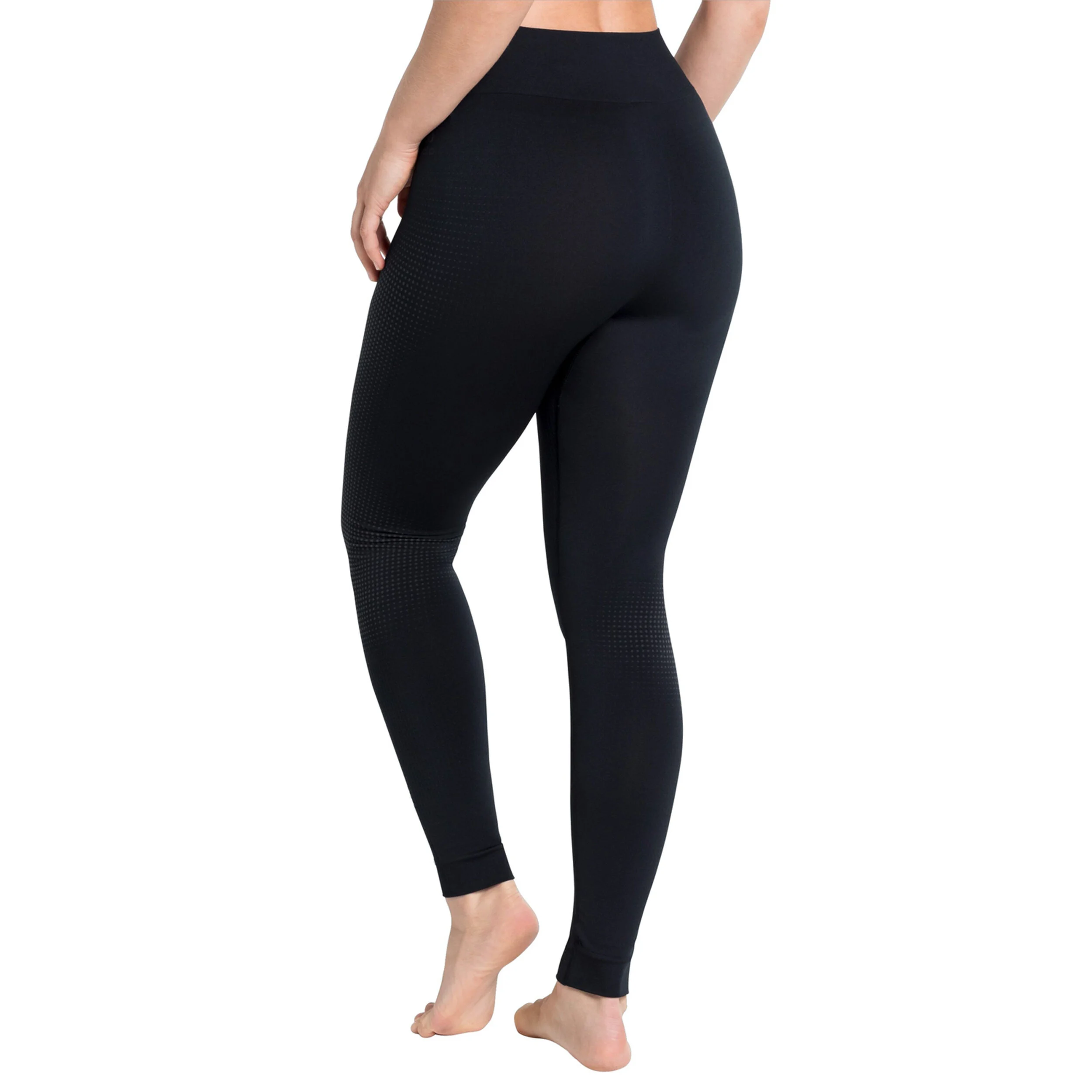 Odlo Performance Warm Eco Big Logo Bottom Long Collant Tight Femmes - Noir , Gris
