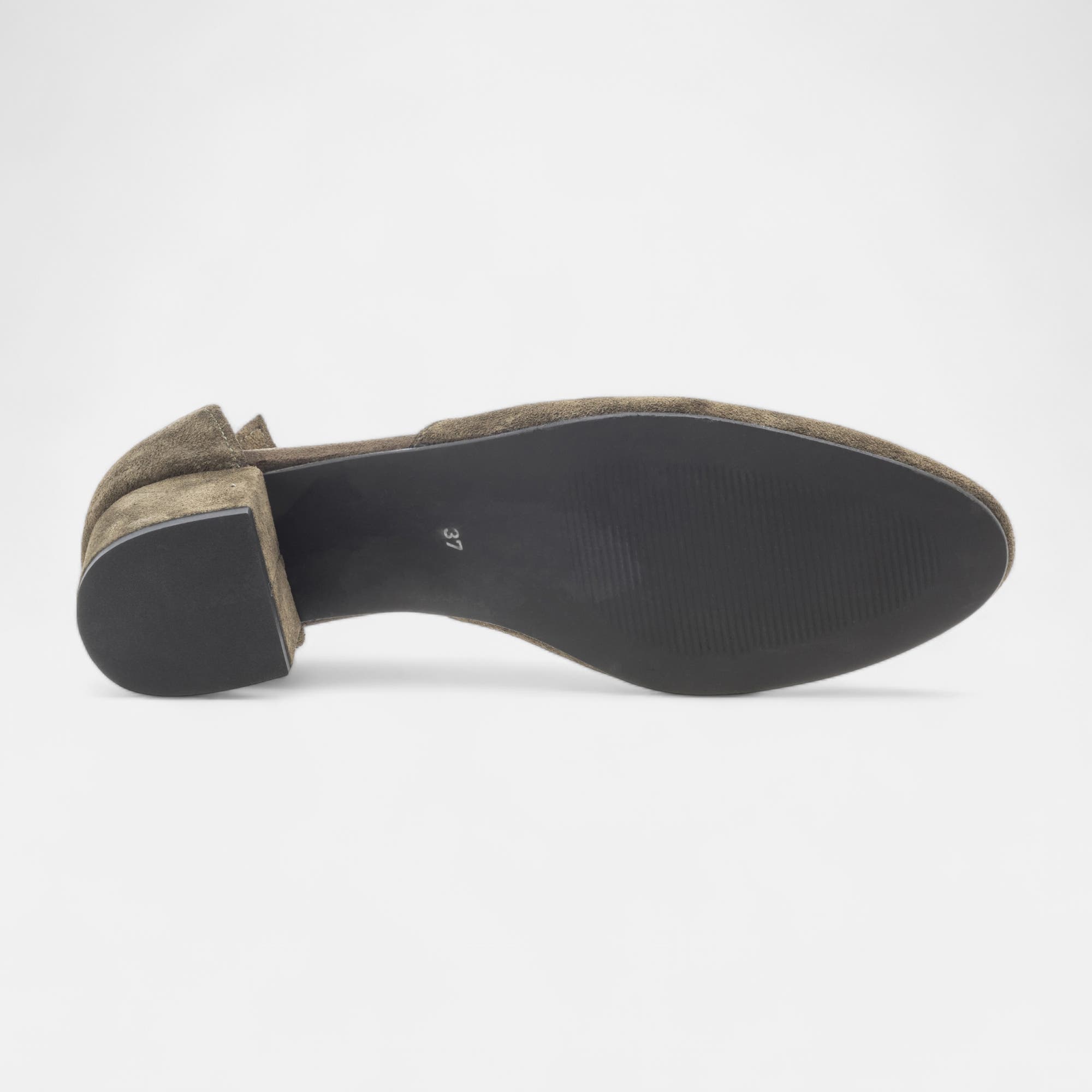 Escarpins quartiers ouverts Femme en cuir kaki