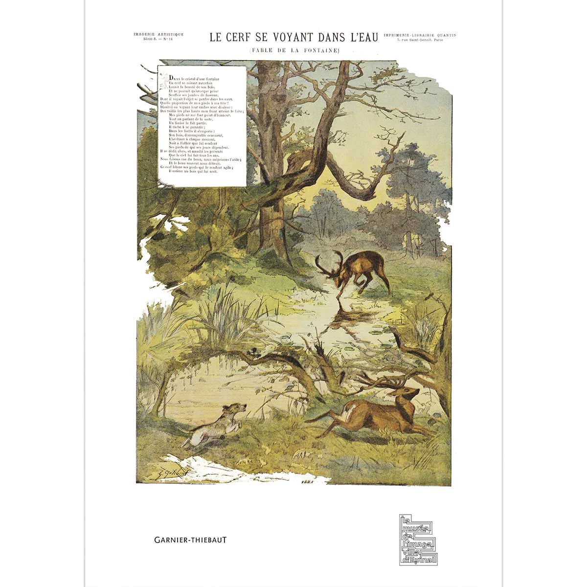 Torchon coton & lin multicolore 56x77 Garnier Thiebaut