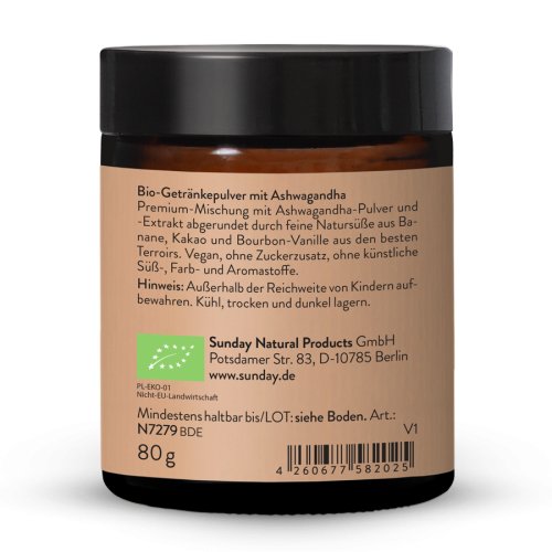 Sunday Natural Products  Ashwagandha Latte Bio