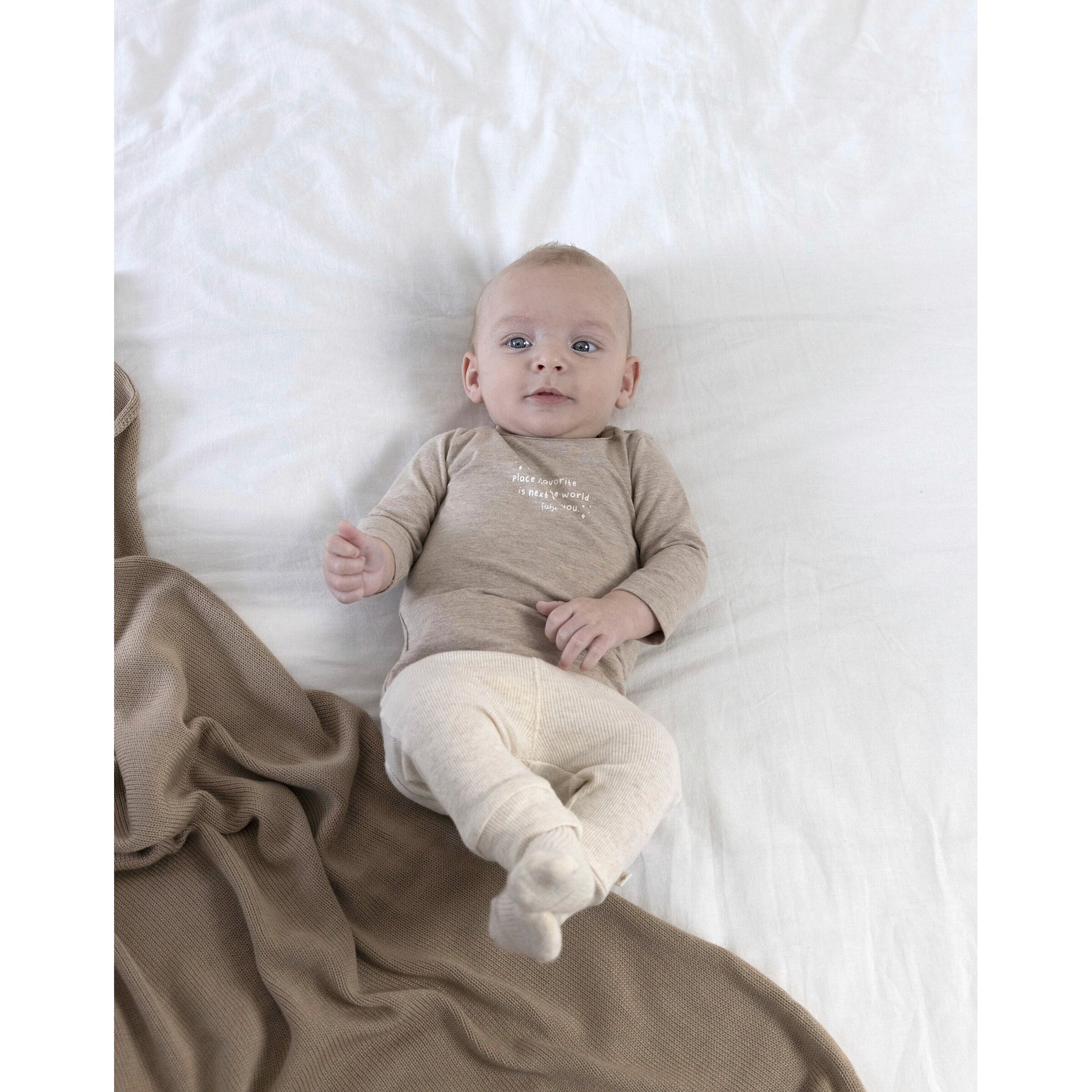 Feetje Jogginghose Rippqualität beige
