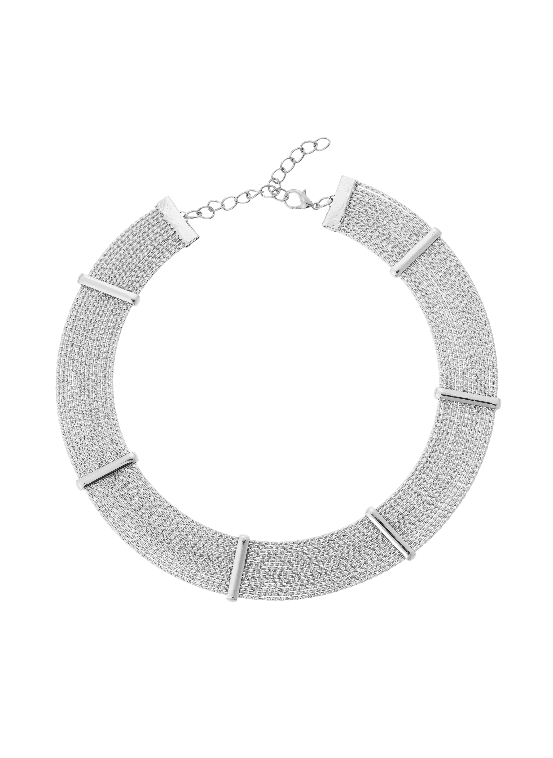 RHODES - Collier ras de cou en laiton | Argent