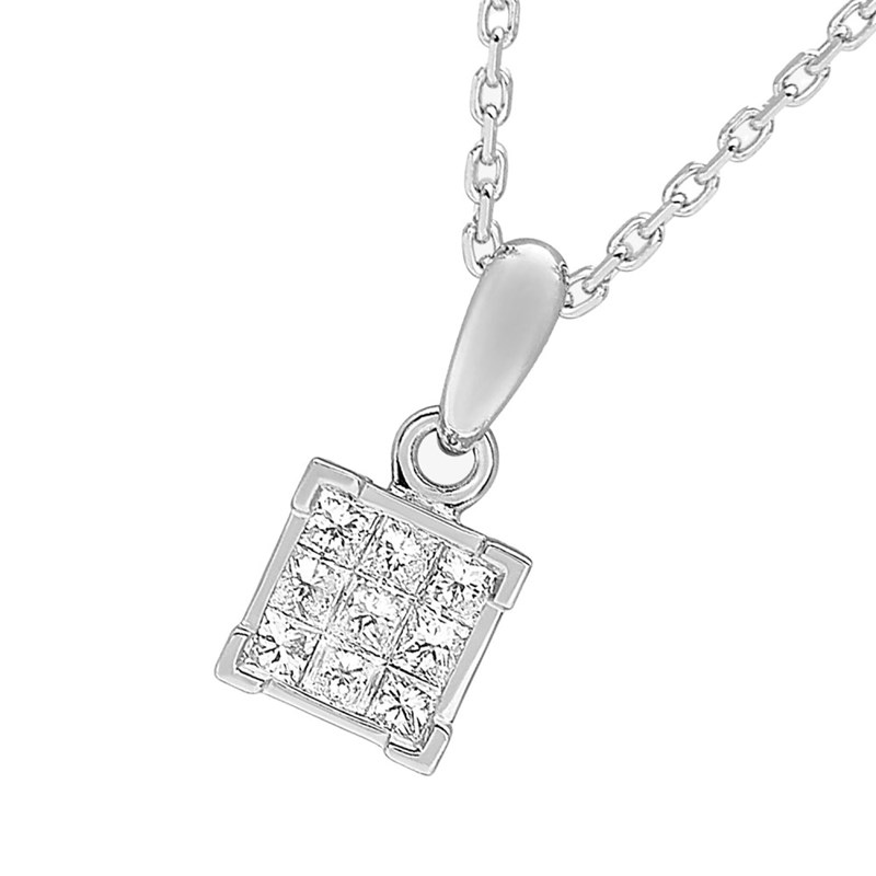 Collier Femme - Or 18 Carats - Diamant 0,15 Carats - Longueur : 42 cm
