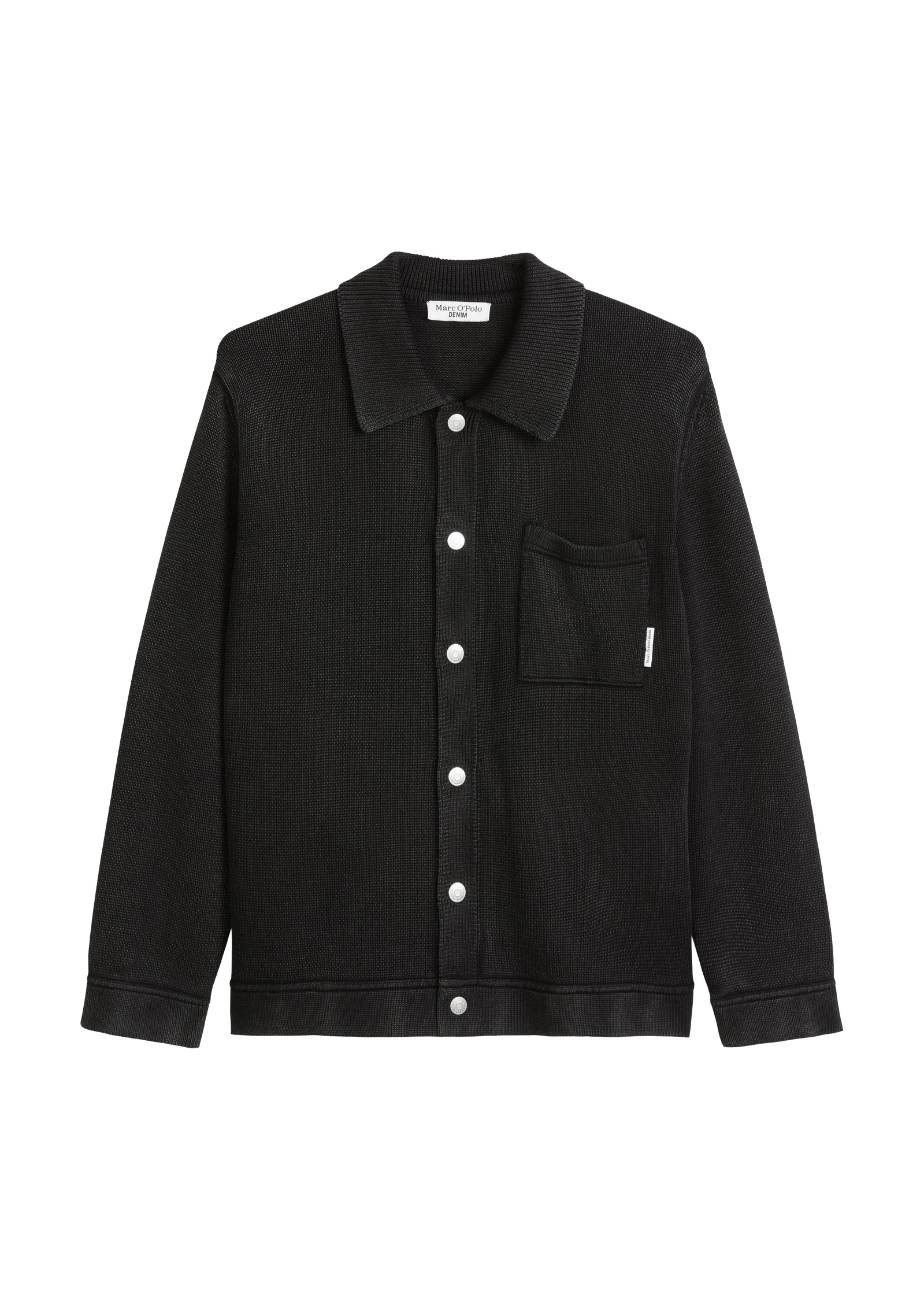 Marc O'Polo DENIM Strickjacke , Polokragen, relaxed fit, Druckknöpfe